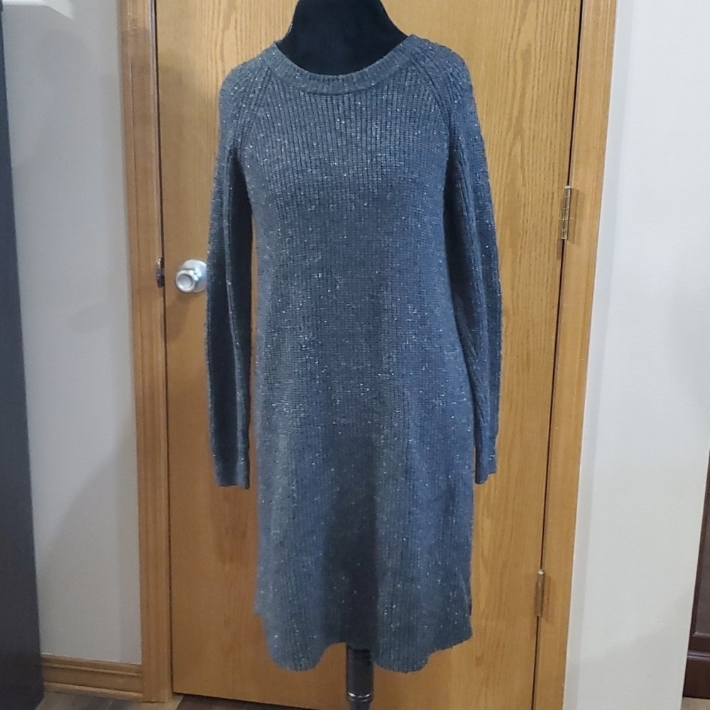 Madewell grey heavyweight sweater dress knit wool blend